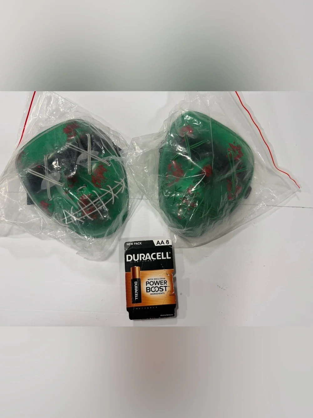 Green LED Halloween The Purge Masks with AA Batteries